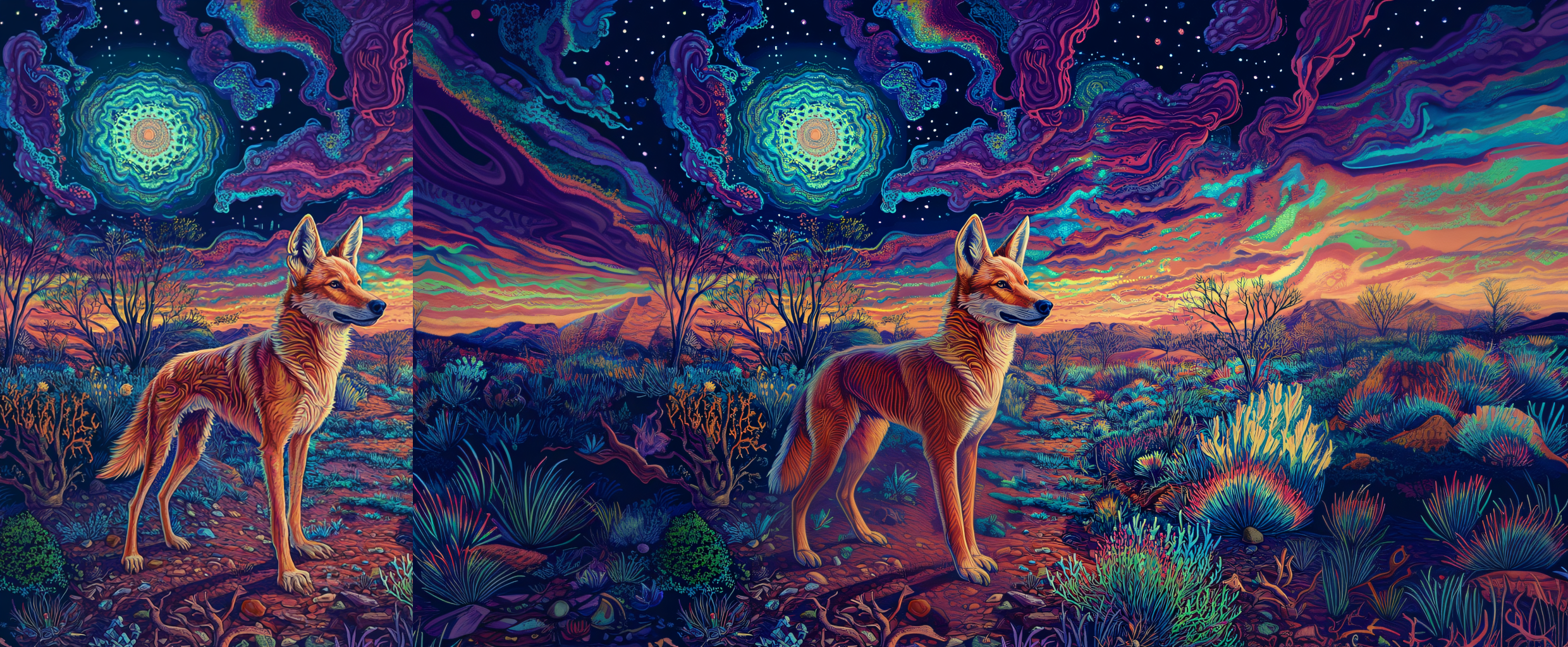 Dreamtime Dingo Artwork